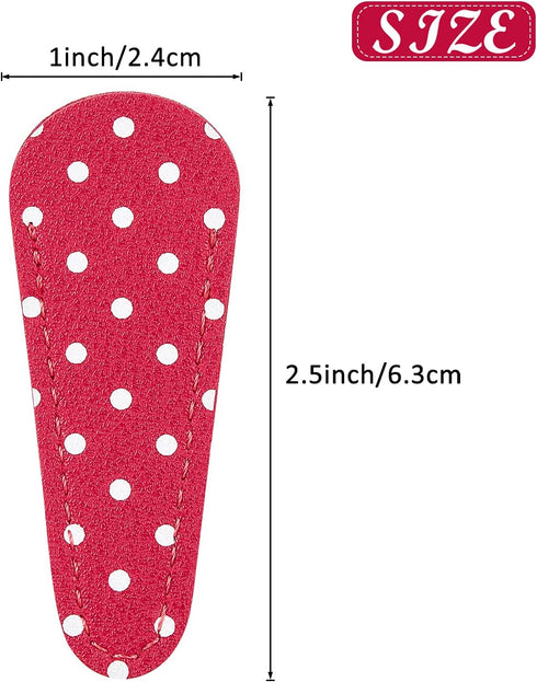 Mudder 6 Pieces Embroidery Scissors Sheath Polka Dot Scissors Protective Cover Scissors Leather Sheath for Embroidery Sewing Quilting Crafts...