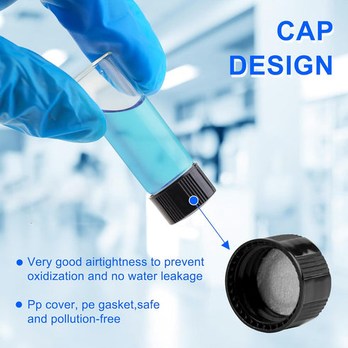 10PCS 4ml Clear Glass Vials with Screw Caps and PE pad, 1 Dram Small Lab Sample Vials with Lids, Leak-Proof Liquid Storage Empty Vial (with Droppe...