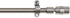 Rod Desyne - CF03-28-5 Café Rod 7/16" #03, 28-48 inch-Satin Nickel, 28-48"...