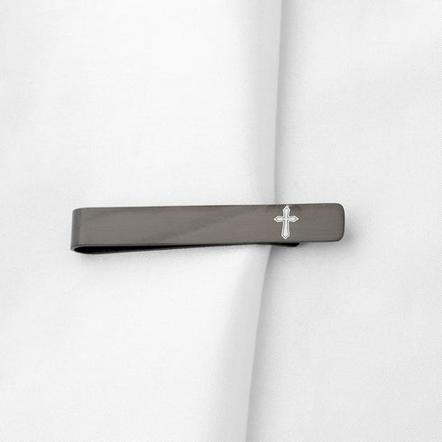 BEKECH Faith Gift for Men Cross Tie Clip Gift Christian Jewelry Gift for Religious Men Boss Coworkers Gift First Communion Jewelry for Him...
