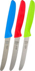 Kitchen Knife 3-Piece Set – 4.5 inches - Steak and Vegetable Knife - Razor Sharp Curved Tip, Straight Edge - Color Coded Kitchen Tools...