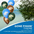 Gone Fishin' Party Balloons (6 pcs.)! 6-pack of 12" Latex balloons in 3 vibrant colors. Tone-matching| Largemouth Bass print on Both Sides. by Hav...