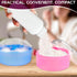 2Pcs Talcum Powder Brush with Holder - Dusting Powder with Puff for Women Set, 3.6x2.45 Pink and Blue Colors, Easy to Clean and Store, Gentle and ...
