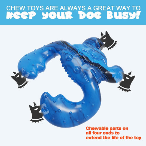 Dog Chew Toys for Aggressive chewers - Tough Dog Toys for Large Medium Breed, Dog Teething Toys to Keep Them Busy, Durable Nylon Bone for Boredom,...