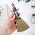 Natural Crystal Magic Sweeper Coloured Fluorite Tower Broom 7.08"-7.87" Healing Crystal Point Witch Altar Supplies for Crystal Therapy Cleaning Be...