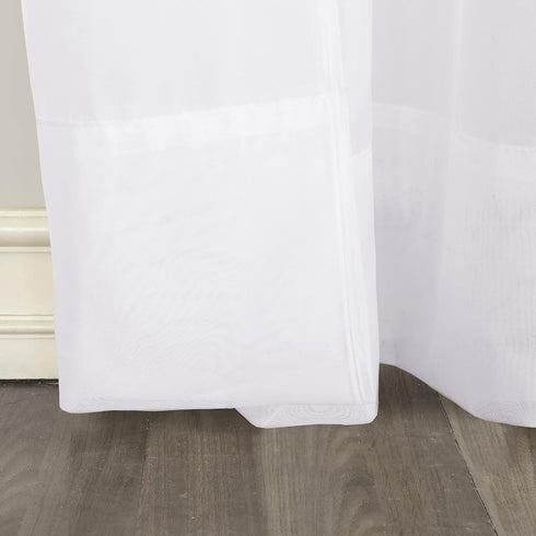 No. 918 Emily Sheer Voile Rod Pocket Curtain Panel, 59" x 120", White...