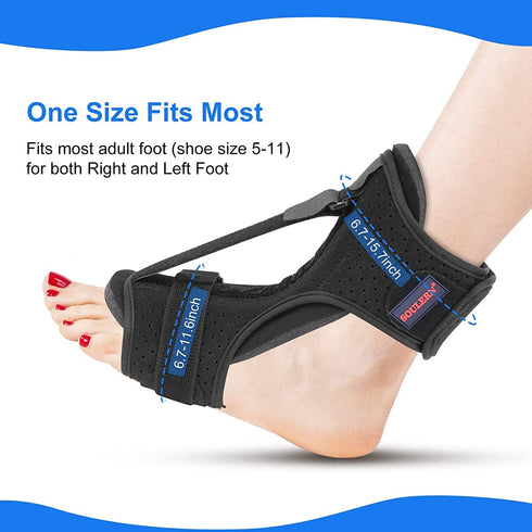 2 Pack Plantar Fasciitis Night Splint Drop Foot Orthotic Brace, Adjustable Plantar Fasciitis Brace, Improved Dorsal Night Splint for Effective Rel...