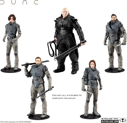 McFarlane Toys Dune Stilgar 7-inch Action Figure with Build-A Glossu ‘Beast’ Rabban Figure Parts, Multicolor...