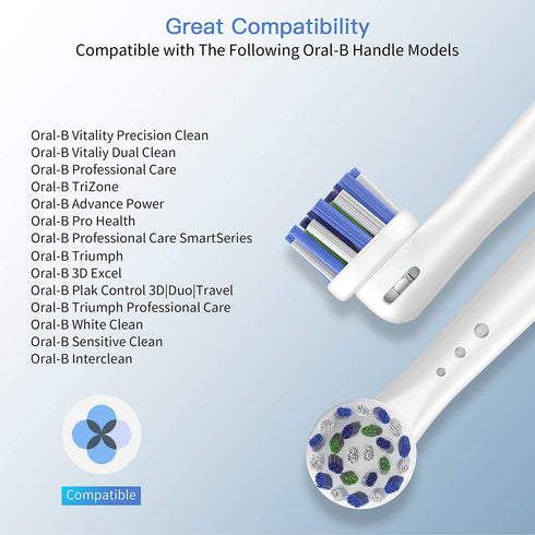 Replacement Toothbrush Heads for Oral B Braun, 4 Pack Professional Electric Toothbrush Heads, Precision Clean Brush Heads Refill Compatible with O...