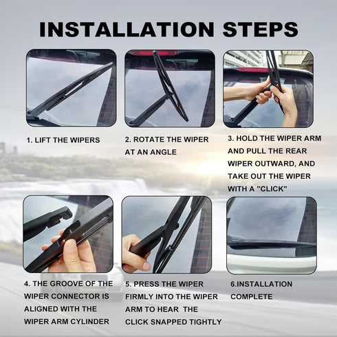 12.6 inch Rear Windshield Wiper Blade, Compatible with Honda CRV Rear Window 2012 2013 2014 2015 2016 +More Cars, Rear Wiper Blade Replacement (Pa...