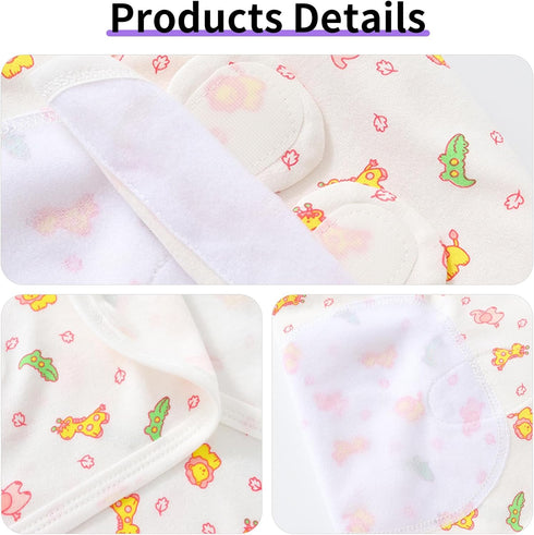 3-Pack Baby Swaddle Sleep Sacks Baby Swaddle Blanket Wrap for Boys Girls,Babies Swaddle Sack with Hat for 0-3 Months Newborn (D)...