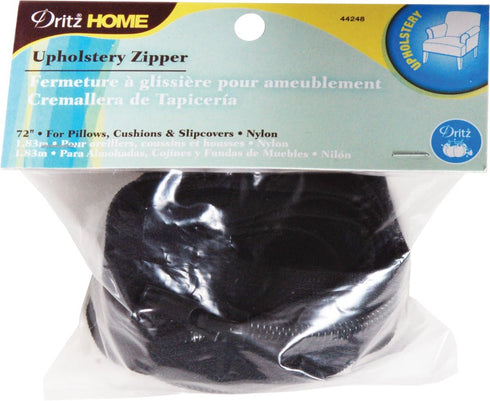 Dritz Home 44248 Nylon Upholstery Zipper, 72-Inch, Black...