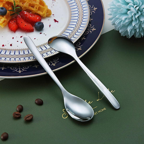 Demitasse Espresso Spoons, 5.5'' Mini Coffee Spoons, Stainless Steel Small Spoons,Tea Spoons for Dessert, Set of 6, Dishwasher Safe (Silver)...