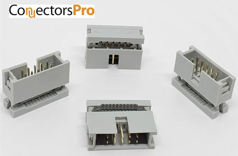 Pc Accessories - Connectors Pro 10-Pack 2X5 10P Dual Rows 2.54mm 0.1" Pitch Shrouded IDC Male Header, 10 Pins Connectors...