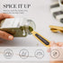 Gold Magnetic Measuring Spoons with Leveler - Featuring 8-Piece Upgraded Style, Dual-Sided, Stackable, Stainless Steel Gold Measuring Spoons Set -...