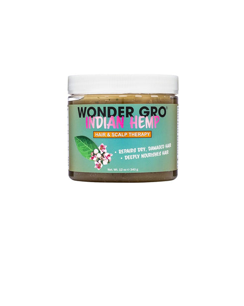 Indian Hemp Hair Grease Pomade, 12 fl oz - Hair Regrowth Styling Treatment - Deeply Nourishes & Repairs Damages By Wonder Gro...