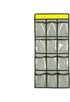 NIMES Hanging Closet Underwear Sock Jewelry Storage Over The Door Classroom Cell Phone Calculator Organizer Clear Pockets (GREY-12 & 9 POCKETS PAC...