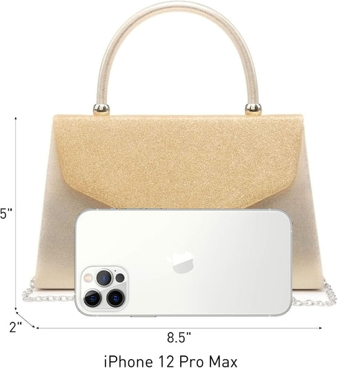 Dasein Women's Evening Bag Party Clutches Wedding Purses Cocktail Prom Handbags with Frosted Glittering...