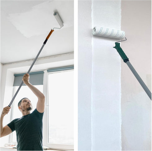 House Paint Roller Pole 4 FT Stainless Steel Pole New Splicing Rod Home Painting Supplies for Painting Walls and Ceilings House Paint Roller Pole(...