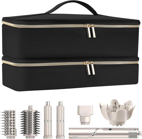 Double-Layer Travel Case for Shark Flexstyle, Carrying Case for Dyson Supersonic Hair Dryer/Dyson Airwrap, Waterproof Storage Case Travel Organise...