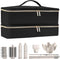 Double-Layer Travel Case for Shark Flexstyle, Carrying Case for Dyson Supersonic Hair Dryer/Dyson Airwrap, Waterproof Storage Case Travel Organise...