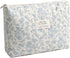 Kawaii Floral Makeup Bag Coquette Aesthetic Cosmetic Bag Large Travel Make up Organizer Cute Pouch Cotton Quilted Toiletry Bag for Women Girls Kaw...