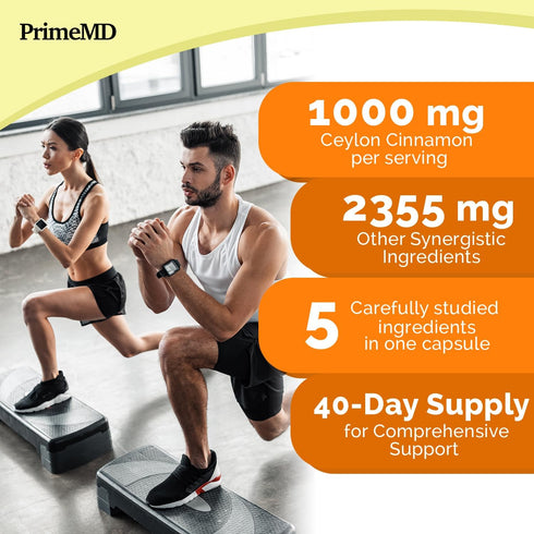 5-in-1 Ceylon Cinnamon Capsules 2355mg - Ceylon Cinnamon and Apple Cider Vinegar Capsules - Turmeric and Panax Ginseng Capsules - Cinnamon Supplem...