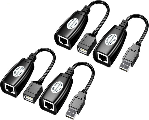 USB Over Cat6?SNLLMZI USB RJ45 Extender Over Cat5/Cat5e/Cat6/Cat7/Cat8 Cable Extension Cable Connector Adapter - 2 Pairs...