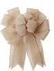 Large Rustic Jute Bows Holiday Ornaments Burlap Wreaths Bows Door Ornaments Window Hanging for Holiday Birthday Party Decoration...