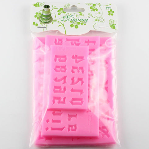 Mujiang Number Chocolate Mould Silicone Letter Mold Candy Making Alphabet Fondant Molds Set of 3...