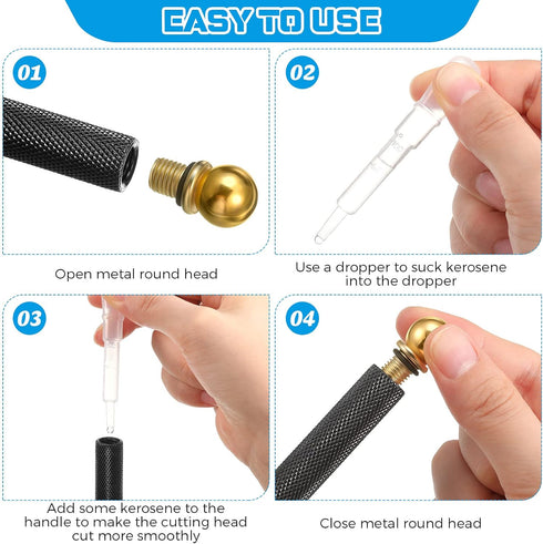Mudder 6 Pieces Glass Cutter Tool Set Includes Pencil Style Cutting Tool 11.8 Inch/ 30 cm Adjustable Circular Cutter 2-20 mm Carbide Cutter Screwd...