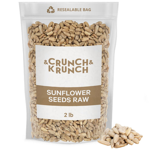Raw Sunflower Seeds - Delicious Crunchy, Wholesome Snack Raw Shelled Sun Flower Seeds to Eat and Add in Food Recipes - Source of Protein, Fiber, a...