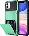 Vofolen Case for iPhone 11 Case Wallet 4-Card Holder ID Slot Flip Door Hidden Pocket Anti-Scratch Dual Layer Hybrid TPU Bumper Armor Protective Ha...