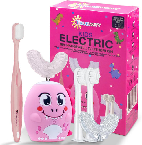 U Shape, Kids Automatic Toothbrush, Toddler Toothbrush U Shaped, U Toothbrush Kids, Auto Toothbrush, Rechargeable Electric Brush Age 2+, Children'...