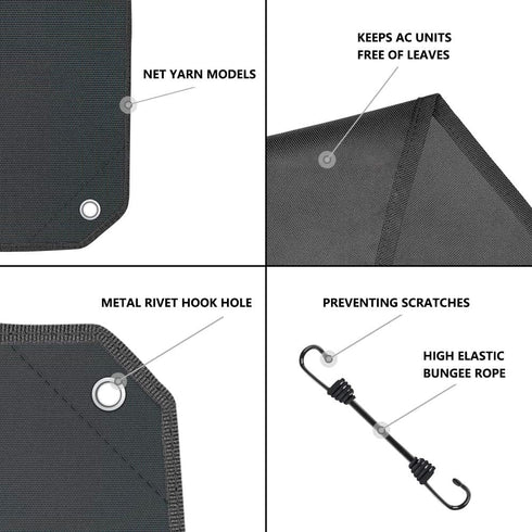 gulrear Air Conditioner Covers for Outside Units Top Square Ac Covers Outdoors Seal Black Central Air Conditioner Cover Universal Heavy Duty AC De...