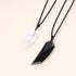 COAI Obsidian Howlite Wolf Tooth Yin Yang Couples Pendant Necklaces...