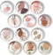12Pcs Glass Refrigerator Magnets, Strong Magnetic Fridge Magnets, Line Drawing Crystal Fridge Magnets Decorative for Kitchen, School, Office White...