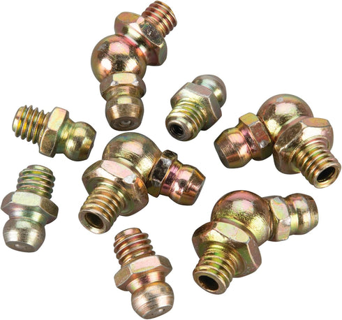 Performance Tool W54218 Metric Grease Fitting Assortment Kit - 8mm x 1 Thread, 8-Piece Set with Straight, 45 and 90 Degree Fittings...