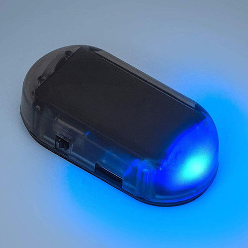 Car Solar Power Simulated Dummy Alarm Warning Anti-Theft LED Flashing Security Light with New USB Port ?Blue?...