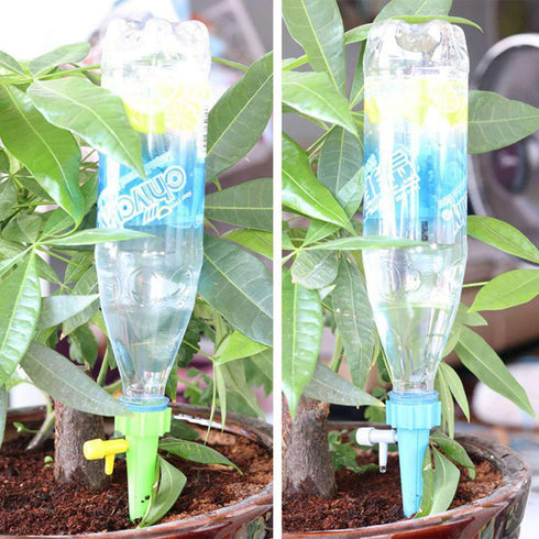 Plant Watering Devices, 6Pcs Self Watering Spikes, Slow Release Control Valve Switch Automatic Watering Drip System, Adjustable Water Volume Drip ...
