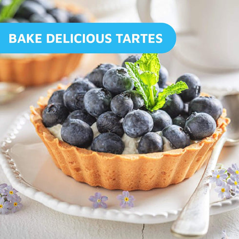 MontoPack Disposable 5" Aluminum Foil Pie/Tart Pans (100 Pack) | 5 Inch Round Cake Pan for Baking Personal Mini Pies, Homemade Cakes & Quiche | Ov...