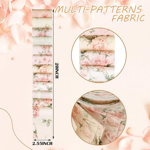 100 Pcs Cotton Fabric Patchwork Quilting Strips 2.56 Inch Precut Patchwork Roll Japanese Style Cotton Fabric Quilting Fabric Strips Craft for DIY ...