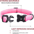 Lionet Paws Waterproof Dog Collar,Gradient Reflective Pink Collar for Small Medium Dog,Safety Buckle Dog Collar for Dog Girl Boy Gift,XS, Neck 8-1...