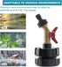 IBC Tote Adapter IBC Tote Fittings 275-330 Gallon Water Tank Adapter 2.44" Fine Thread IBC Tote Valve & Lead-Free Brass Hose Faucet Valve and Gard...