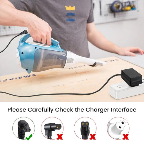 15V Charger Compatible with Black and Decker Dustbuster Handheld Vacuum HHVI315JO42 HHVI320JR02 HLVA320JS10 - Black Power Cord Adapter for 9062787...