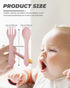 6 Pcs Silicone Baby Spoons and Baby Forks, Chewable Baby Utensils for Self-Feeding, Silicone Baby Utensils, Kids Utensils for Over 6 Months Babies...