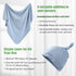 iEvolve Cotton Knitted Baby Swaddle Blanket with Hat Headband Set Newborn Swaddle Wrap Receiving Blankets for Baby Girl Boy 35" x 35"(Lightblue)...