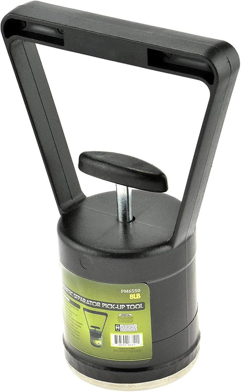 ASR Outdoor Gold Panning Portable Compact 8lb Magnetic Pickup Tool with Quick Release Rubber Handle - Black...