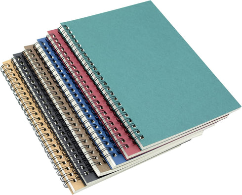 Yansanido Spiral Notebook, 6 Pcs A5 Craft Softcover 8mm Ruled 6 Color 60 Sheets -120 Pages Journals for Study and Notes(6 color)...