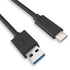 USB3.2 Gen2x1 A to C Cable, USB C Cable, USB-A to USB-C, 10Gbps High Speed Data Transfer, USB Charging Cable. Black, 2 meters...
